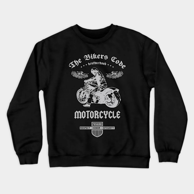 The Bikers Code, Brotherhood Motorcycle, T-shirt for Men, MotorCycle Rider Tee, Biker Dad Gift Crewneck Sweatshirt by Ben Foumen